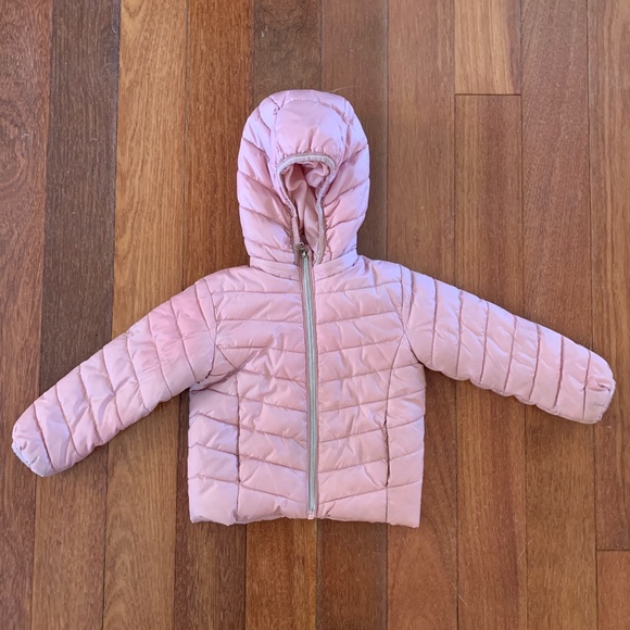 H&M Toddler Girls Pink Puffer Coat Jacket 2T - Picture 1 of 4